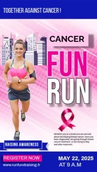 Pink Breast Cancer Charity Run Instagram Story Indaba yaku-Instagram template