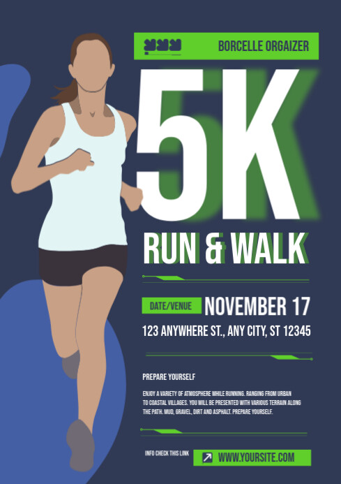 run and walk template | PosterMyWall