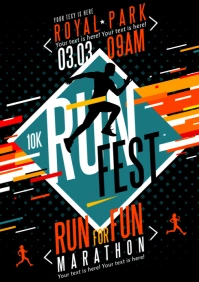 RUN FEST POSTER A4 template
