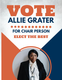 Run For Chair Person Election Flyer Template