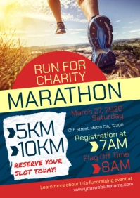 Run For Charity Flyer A5 template