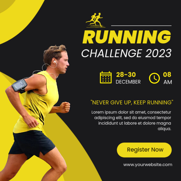 running challenge template | PosterMyWall