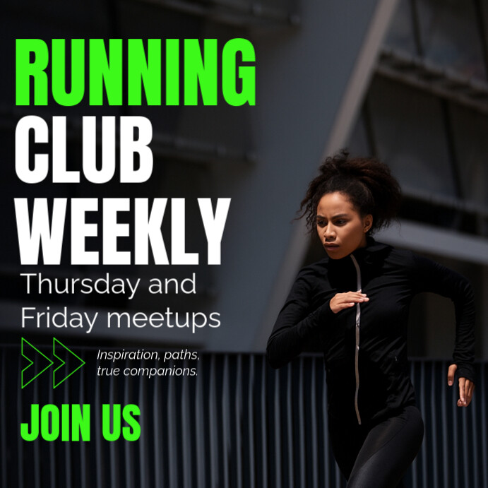 Running Club Weekly Insta Post Template | PosterMyWall