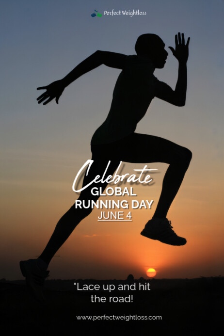 Running day Poster template