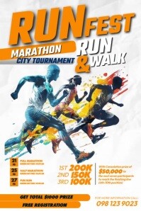 Running Festival Poster Póster template