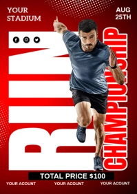 Running game poster A4 template