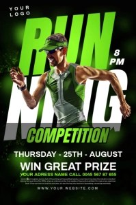 Running game poster Плакат template