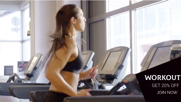 Workout at home YouTube Thumbnail template