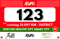 Running Marathon BIB Number Template Poster