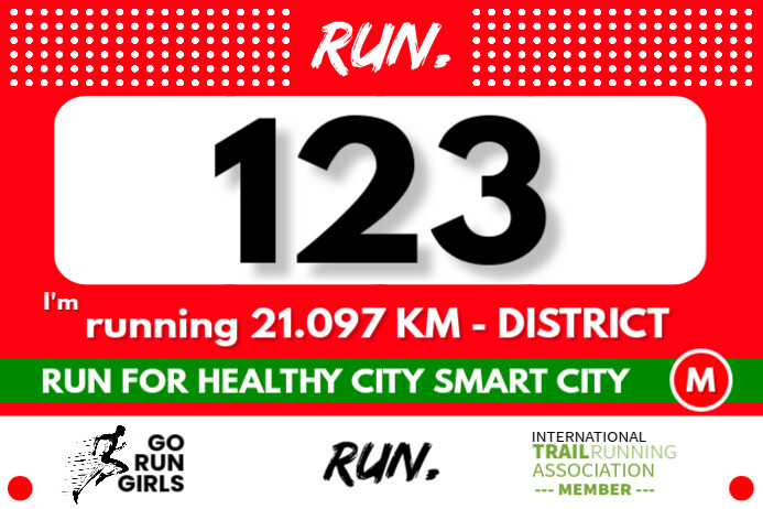 Running Marathon BIB Number Template | PosterMyWall running-marathon-bib-number-template-postermywall