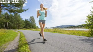 running on the forest road Omslagfoto YouTube-kanaal template