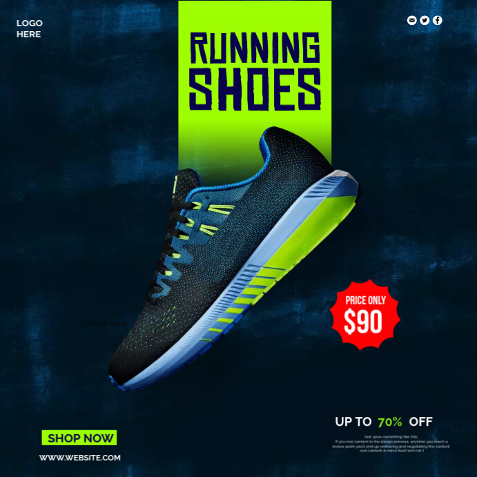 Running Shoes Template PosterMyWall