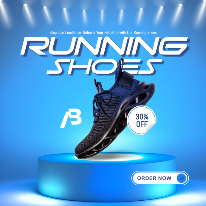 Running Shoes Sale Design instagram post template