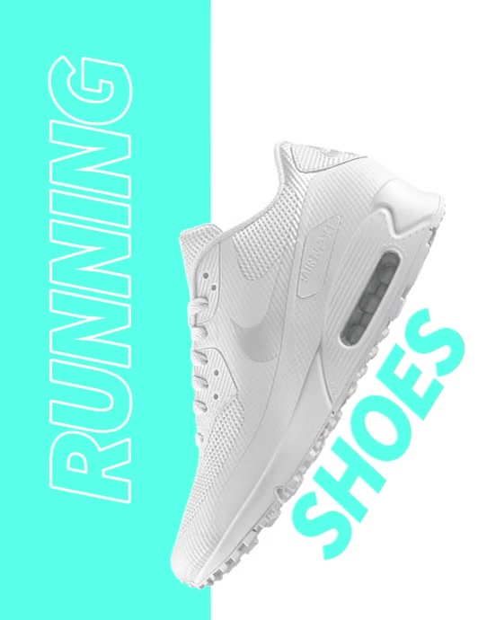 Running Shoes Video Ads Flyer (US Letter) template