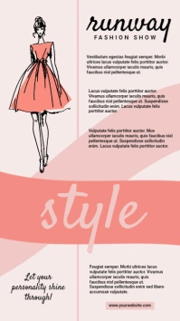 Runway Fashion Show Pantalla Digital (9:16) template
