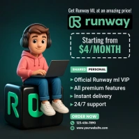 Runway ML Subscription Selling Ad Template Square (1:1)