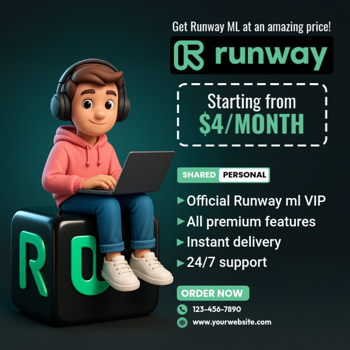 Runway ML Subscription Selling Ad Template | PosterMyWall