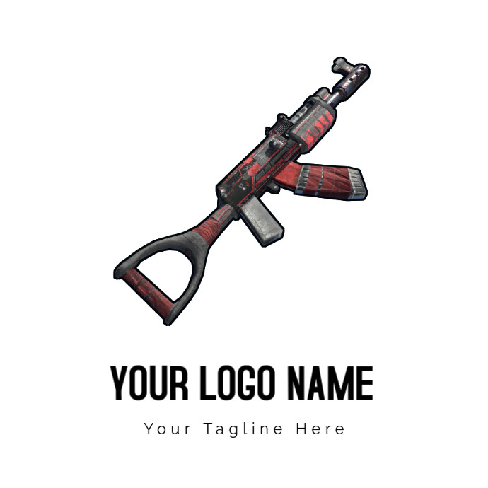 Rust Ak-47 Weapon Firearm Rifle Logo Template | PosterMyWall