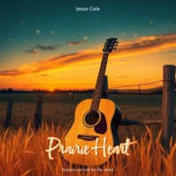 Rustic country folk acoustic music album cover artwork Capa de álbum template