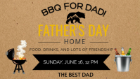 Brown Father's Day BBQ Blog overskrift Template