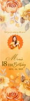 Rustic Floral 18th Birthday Celebration Half Page Legal template