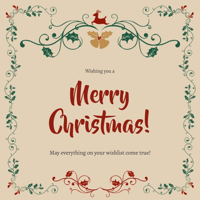 Rustic Merry Christmas Greeting Card Template | PosterMyWall rustic-merry-christmas-greeting-card-template-postermywall