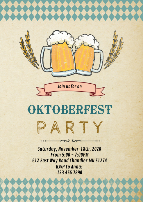 Rustic Oktoberfest Invitation Template PosterMyWall