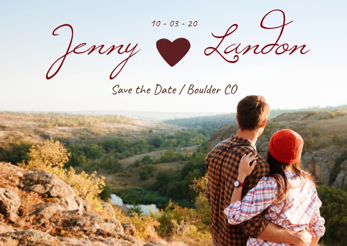 Rustic Save The Date Template PosterMyWall