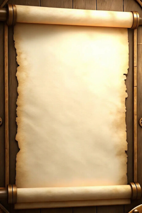 Rustic scroll frame Poster template