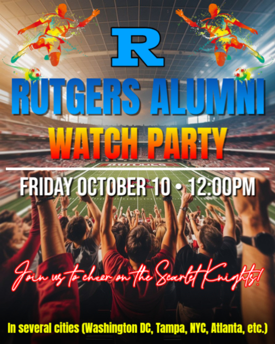 RUTGERS ALUMNI GAME WATCH PARTY Instagram Portrait template