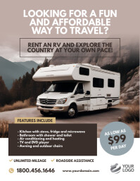 RV Rental Flyer Ad Template | PosterMyWall