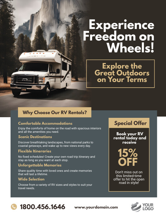 RV Rental Flyer Ad Template PosterMyWall RV Rental Flyer Ad Template PosterMyWall