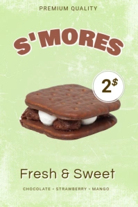S'mores Sale Sign Flyer Template Poster