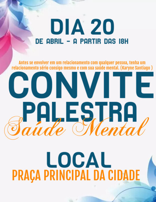 Saúde Mental Flyer (US Letter) template