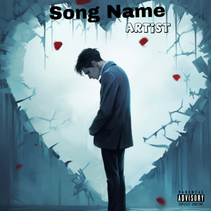 Sad album cover template