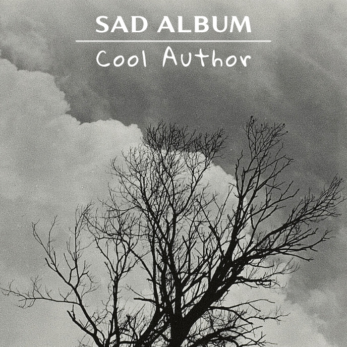 Sad Cd Sad Album Single Cover BW Template | PosterMyWall