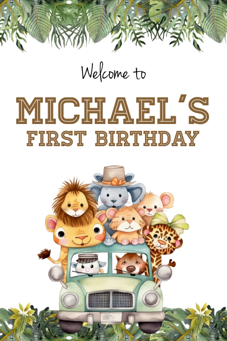 Safari Poster template