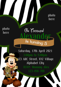 Modele Mickey Mouse Anniversaire Invitation Postermywall