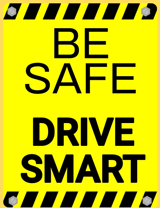 safe drive Flyer (US Letter) template