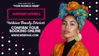 Safe Fashion Beauty Services Template Vidéo de couverture Facebook (16:9)