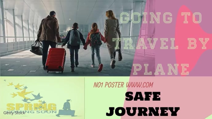 safe journey And airplane Miniatura do YouTube template