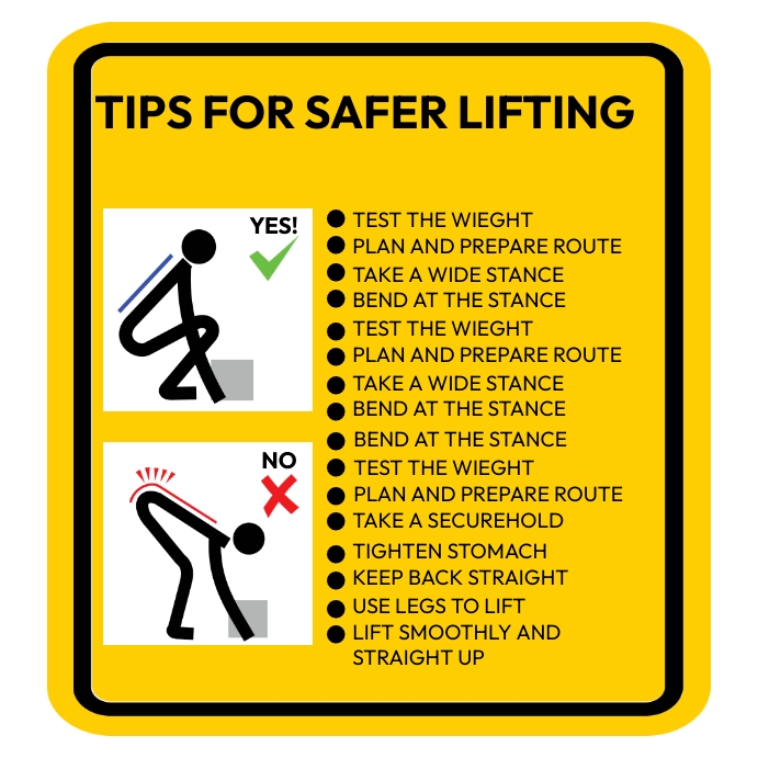 Safe Lifting Sign Template | PosterMyWall