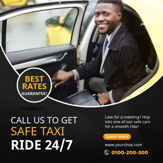 Safe taxi Instagram Post template