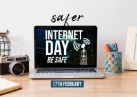 Safer Internet Day Postcard template