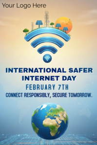Safer Internet Day Poster template