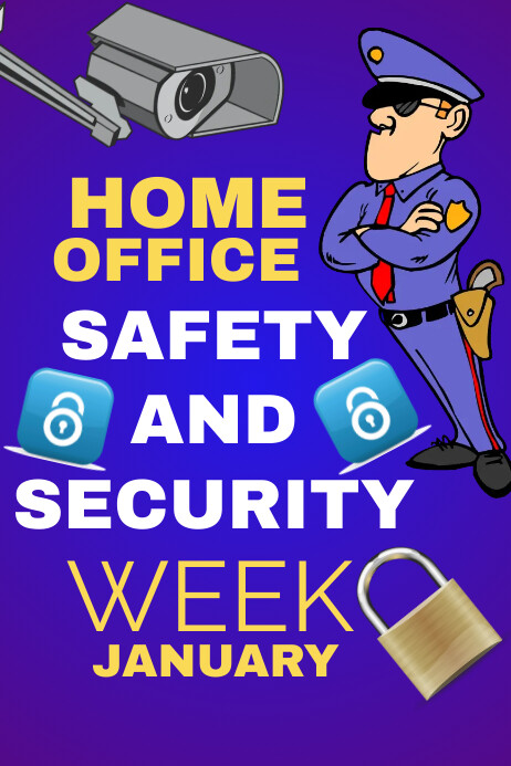 Safety and security week poster template | PosterMyWall