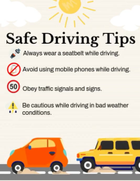 Safety Driving Tips Flyer (US Letter) template