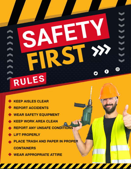 Safety First Logo For Construction
