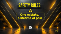 Black Safety Rules งานนำเสนอ Presentation Template