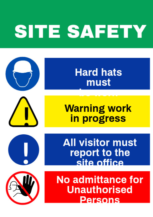 Copy of Safety Sign 2 | PosterMyWall